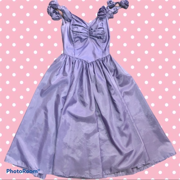 Vintage Handmade Lilac Formal Dress - Picture 6 of 9